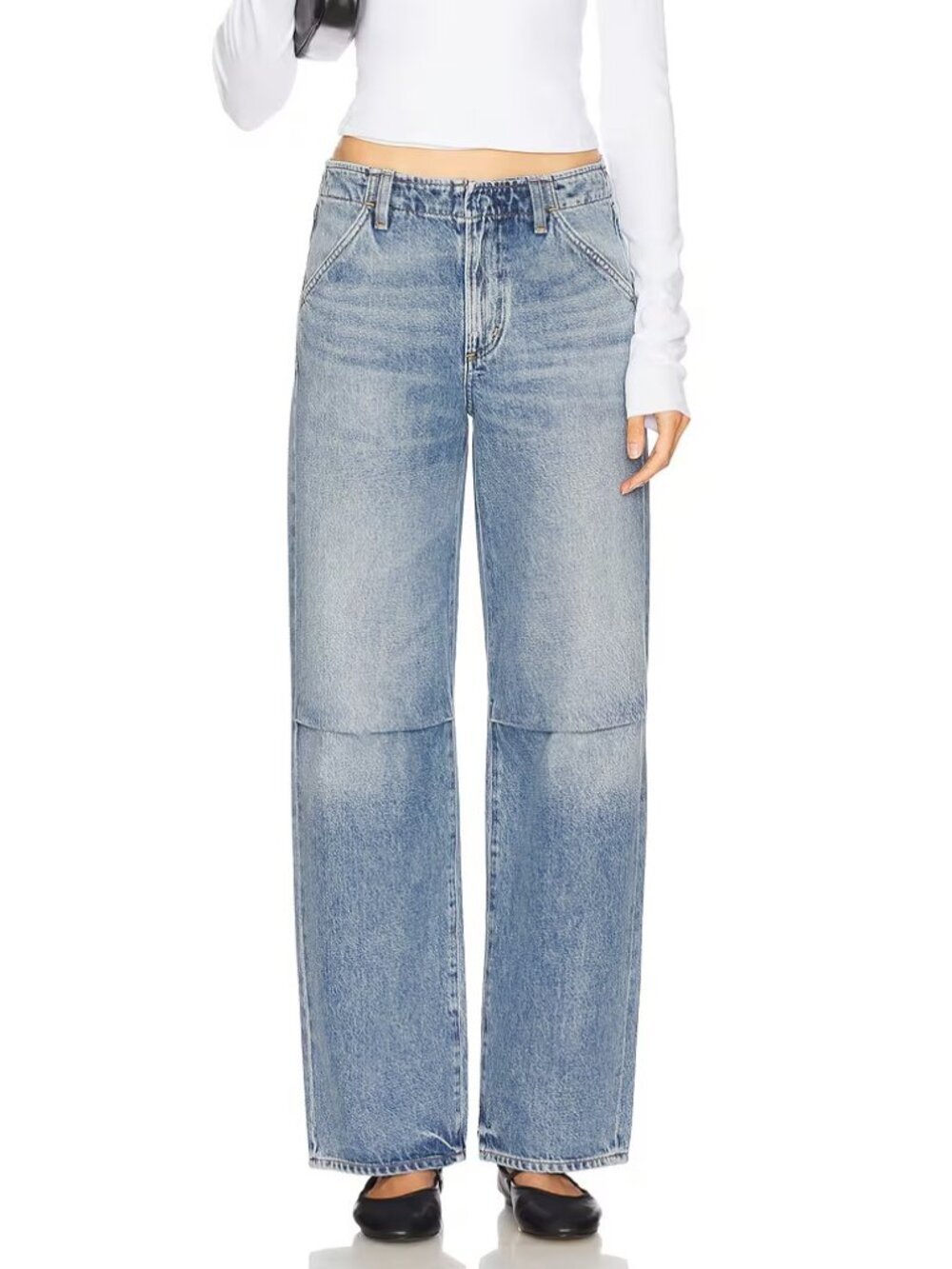 NWOT $298 CITIZENS OF HUMANITY PASHA DENIM TROUSER JEANS IN MED. BLUE SIZE W27